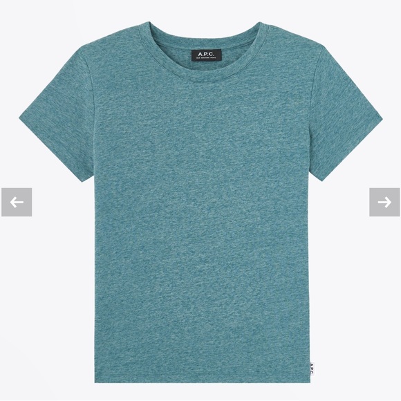 A.P.C. Heather Blue Women’s Size Small Short Sleeve T-Shirt - Picture 8 of 8